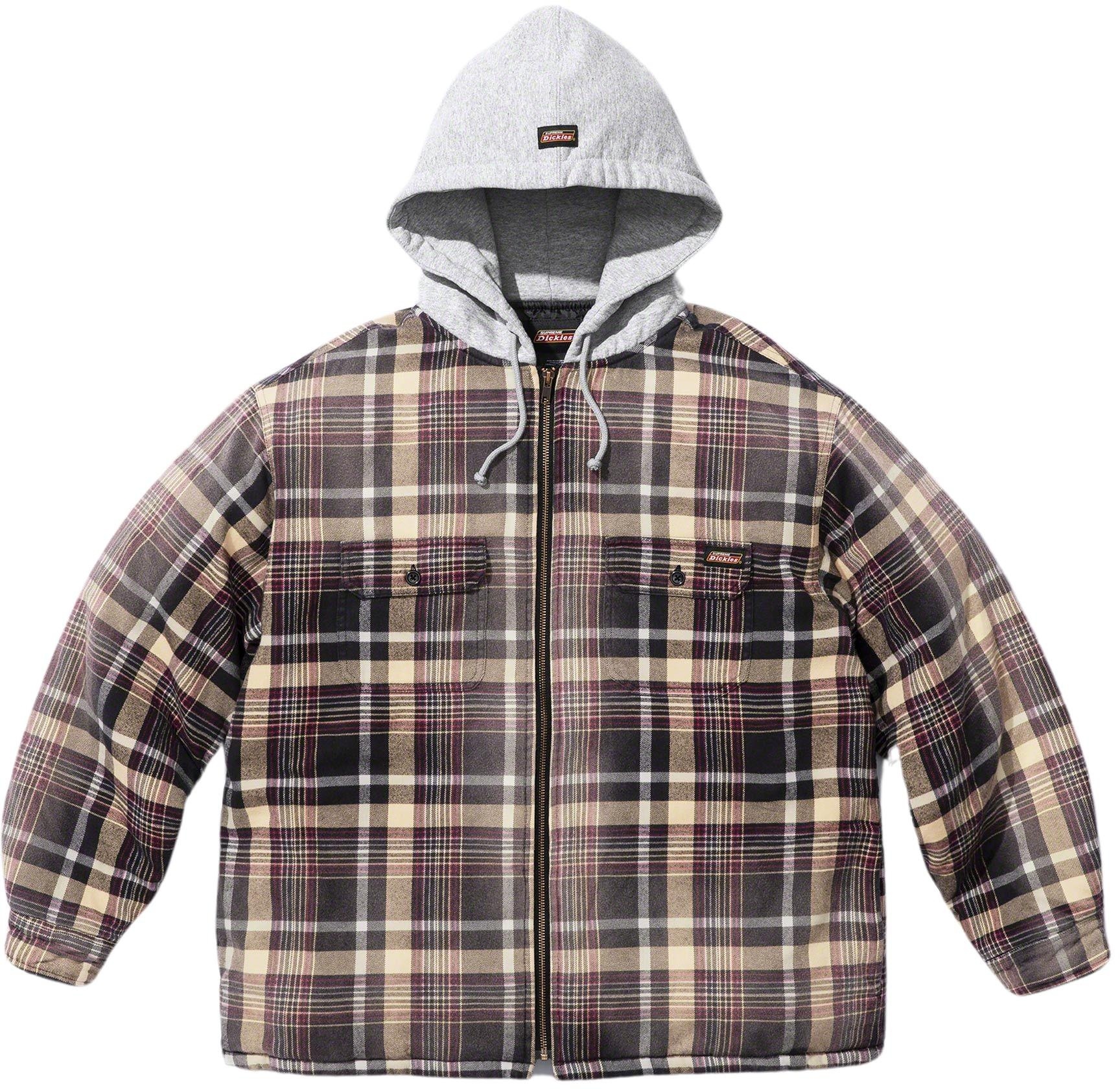 Supreme®/Dickies® Plaid Hooded Zip Up Shirt view 3
